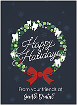 Dental Wreath Name Card D1548U-4B